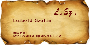 Leibold Szelim névjegykártya